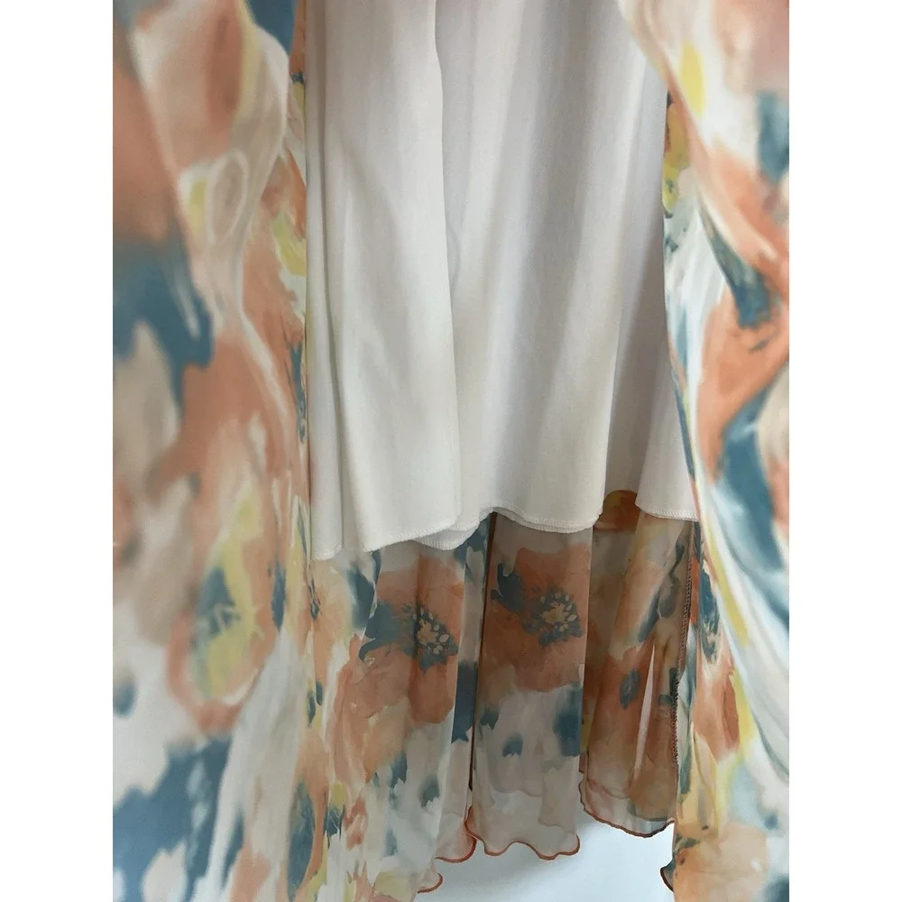 Women's‎ Floral Maxi Flowy Floral Skirt Resortwear Beach Vacation Size Medium
